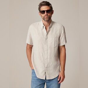 J. Crew Short-sleeve Baird McNutt Irish linen shirt